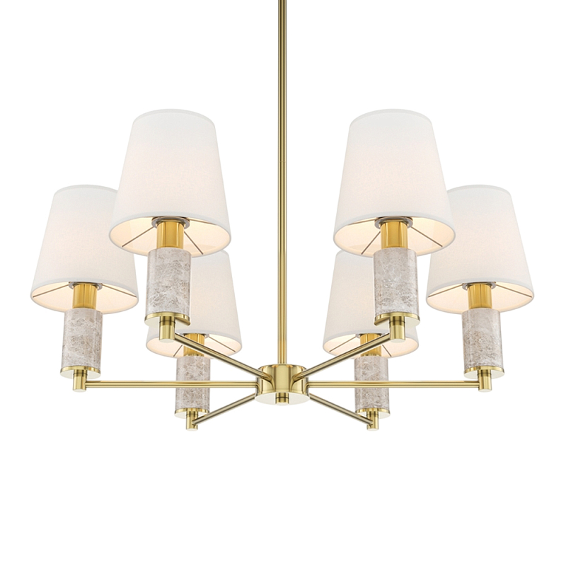 Люстра подвесная Lira Латунь Серый Белый в Сочи | Loft Concept 