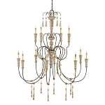 Люстра с состаренными резными элементами Big Graceful Profile варинант исполнения - 4 | Loft Concept в Сочи