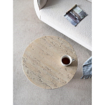 Столик приставной с круглой столешницей Textured Cream Table варинант исполнения - 5 | Loft Concept в Сочи