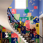 Обои ручная роспись в стиле Арт-деко Jazz Special Colourway on dyed silk with embroidery варинант исполнения - 3 | Loft Concept в Сочи