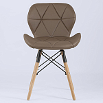 Стул с коричневым сиденьем из экокожи JEROEN варинант исполнения - 3 | Loft Concept в Сочи