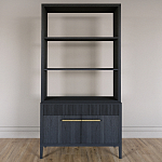 Стеллаж Primo с ящиками Черный дуб  варинант исполнения - 1 | Loft Concept в Сочи