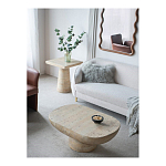 Столик кофейный кремового цвета с овальной столешницей и круглым основанием Cream Dalmen Table варинант исполнения - 9 | Loft Concept в Сочи