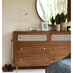 Комод с 6-ю ящиками с декором из ротанга Degarmo Chest of Drawers варинант исполнения - 6 | Loft Concept в Сочи