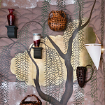 Обои ручная роспись Willow & Waves Original colourway on Edo painted Xuan paper with antiquing варинант исполнения - 1 | Loft Concept в Сочи