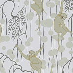 Обои ручная роспись Deco Monkeys Biscuit on dyed paper варинант исполнения - 1 | Loft Concept в Сочи