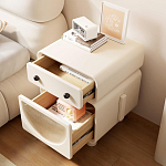 Тумбочка прикроватная с ящиком и стеклянной дверцей Робот Robot Bedside варинант исполнения - 1 | Loft Concept в Сочи