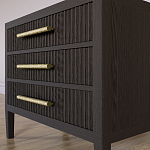 Тумба Primo  с тремя ящиками шпон темный орех варинант исполнения - 4 | Loft Concept в Сочи