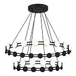 Люстра двухъярусная с круглыми светодиодными источниками света Maxine Light варинант исполнения - 4 | Loft Concept в Сочи