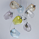 Люстра каскадная с 9-ю разноцветными стеклянными плафонами Kaleido варинант исполнения - 4 | Loft Concept в Сочи