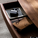 Кофейный стол овальный из дерева с 2-мя ящиками Coffee Walnut Table варинант исполнения - 8 | Loft Concept в Сочи