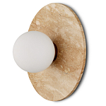 Бра в виде диска с плафоном из матового белого стекла Marble Glow варинант исполнения - 1 | Loft Concept в Сочи