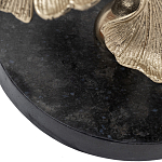 Настольная лампа с черным тканевым абажуром на основании в виде листьев Golden Leaves варинант исполнения - 1 | Loft Concept в Сочи