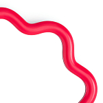 Настенное зеркало с волнистой рамой Mune Mirror Red варинант исполнения - 3 | Loft Concept в Сочи