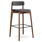 Барный стул из массива ясеня с обивкой из рогожки Elegant Ash варинант исполнения - 3 | Loft Concept в Сочи