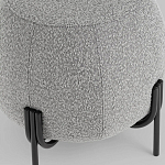 Пуф в ткани букле серого цвета Pikelet варинант исполнения - 4 | Loft Concept в Сочи