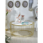 Журнальный столик с столешницей из мрамора на металлическом основании Table Vertical Planes варинант исполнения - 3 | Loft Concept в Сочи