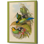 Постер на холсте с изображением птиц Blooming Birds Poster варинант исполнения - 5 | Loft Concept в Сочи