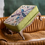 Банкетка из массива бука с изображением птиц и цветов Beige Green Chinoiserie Garden Banquette варинант исполнения - 2 | Loft Concept в Сочи