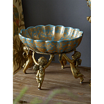 Чаша с орнаментом на бронзовых ножках в виде ангелов Eden Garden варинант исполнения - 5 | Loft Concept в Сочи