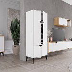 Комод белый с 4-мя дверцами на металлических ножках SPARK MULTIPURPOSE CABINET WHITE варинант исполнения - 8 | Loft Concept в Сочи