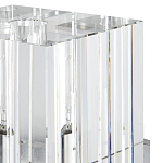 Бра серебряное с фактурным прозрачным абажуром Optical Crystal варинант исполнения - 1 | Loft Concept в Сочи