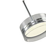 Подвесной светильник с прозрачным плафоном цилиндрической формы из акрила и стекла с пультом для регулировки света Glass Lamp Chromium варинант исполнения - 3 | Loft Concept в Сочи