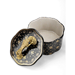 Шкатулка черного цвета с крышкой с фигуркой льва Eden Garden варинант исполнения - 4 | Loft Concept в Сочи