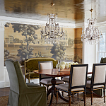 Обои ручная роспись Monuments of Paris Roberts on antique scenic Xuan paper варинант исполнения - 1 | Loft Concept в Сочи