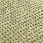 Плед из шерсти зеленого цвета с бахромой Waffle Comfort варинант исполнения - 2 | Loft Concept в Сочи