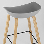 Барный стул на ножках из натурального дерева Boras Grey варинант исполнения - 6 | Loft Concept в Сочи