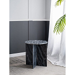 Столик кофейный с столешницей из черного мрамора Compact Black Marble Table варинант исполнения - 6 | Loft Concept в Сочи