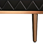 Комод черный округлой формы с рельефным фасадом Black Cut варинант исполнения - 7 | Loft Concept в Сочи