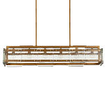 Люстра прямоугольная из толстого литого стекла Cast Glass варинант исполнения - 1 | Loft Concept в Сочи