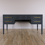 Большой Рабочий стол Primo с 5 выдвижными ящиками Черный дуб варинант исполнения - 1 | Loft Concept в Сочи