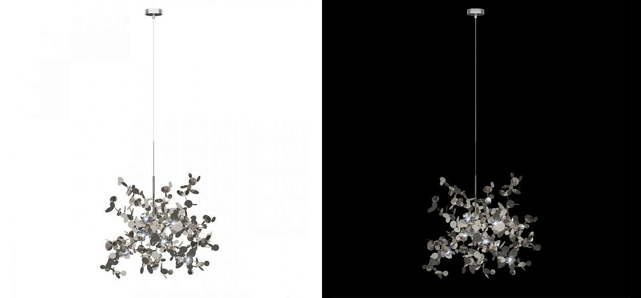 Люстра Terzani Argent Suspension Silver Pendant lamp диаметр 40 Люстра Terzani Argent Suspension Silver Pendant lamp диаметр 40 - Loft-Concept в Сочи