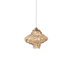 Подвесной светильник с плафоном из фактурного светло-янтарного стекла Light Ensemble варинант исполнения - 2 | Loft Concept в Сочи