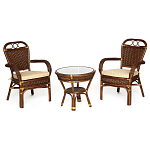 Комплект террасный из ротанга Eloise коричневый варинант исполнения - 1 | Loft Concept в Сочи