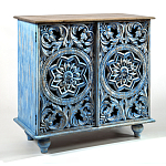 Комод с резным фасадом Blue Carved Chest of Drawers варинант исполнения - 2 | Loft Concept в Сочи