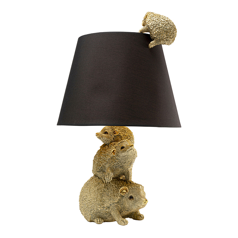 Настольная лампа для детской комнаты Ежики Черный Золотой в Сочи | Loft Concept 