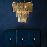 Люстра трёхъярусная золотого цвета Metal Tentacles варинант исполнения - 3 | Loft Concept в Сочи