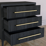 Комод Primo с 3 выдвижными ящиками Черный дуб варинант исполнения - 6 | Loft Concept в Сочи