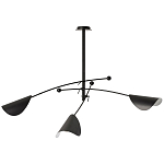 Потолочный светильник с подвижными плафонами Aracea Black Ceiling Lamp варинант исполнения - 1 | Loft Concept в Сочи