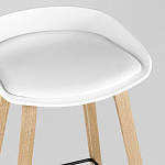 Барный стул на ножках из натурального дерева Boras White варинант исполнения - 7 | Loft Concept в Сочи