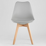 Стул с основой из пластика и мягким сиденьем Arvika Grey варинант исполнения - 2 | Loft Concept в Сочи