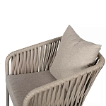 Стул серо-бежевый с декоративным плетением на спинке и подлокотниках Chair Weave варинант исполнения - 8 | Loft Concept в Сочи