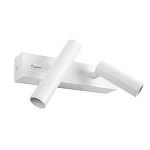 Бра с двумя цилиндрическими повортными спотами белого цвета Trumpet tube варинант исполнения - 2 | Loft Concept в Сочи