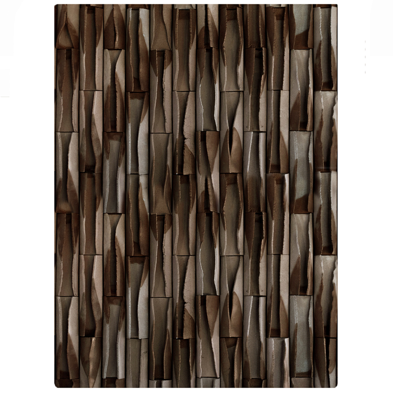 Дизайнерское Современное Панно Rhythmic Waves шоколадный цвет Шоколад в Сочи | Loft Concept 