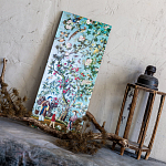 Постер на холсте в стиле шинуазри с изображением сада Chinoiserie Imperial Peach Garden Poster варинант исполнения - 2 | Loft Concept в Сочи