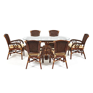 Комплект обеденный из ротанга Eloise grand